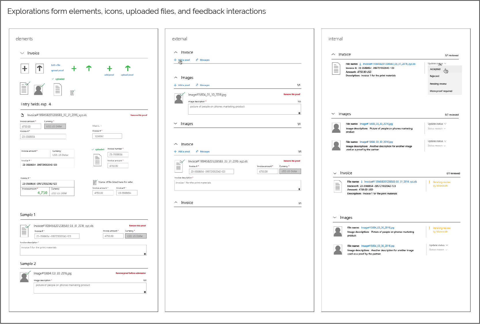 Visual explorations of new input fields.